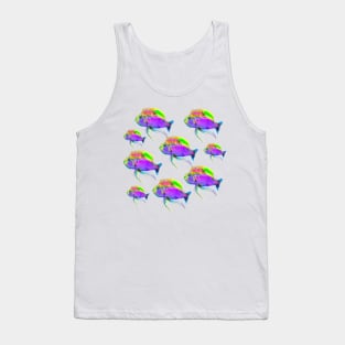 Colorful Fish Pattern Tank Top